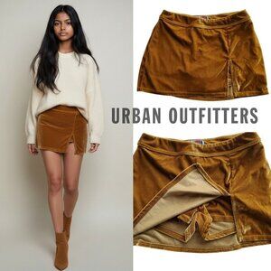UO Micro Mini Skirt Skort Velvet Y2K Schoolgirl Grunge Retro Velvet 90s XS